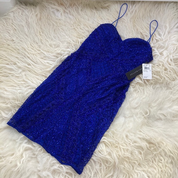 AIDAN MATTOX V-Neck Mini Dress - Picture 2 of 14